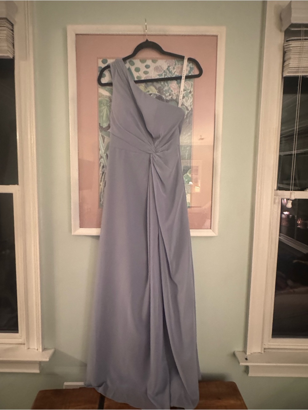 Elegant One-Shoulder powder blue Evening Dress